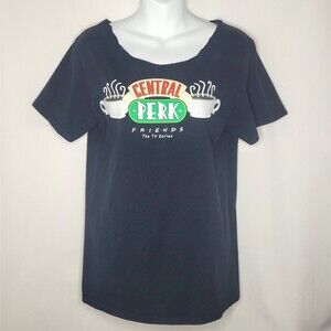 Friends Central Perk Graphic Tee Black Size Small